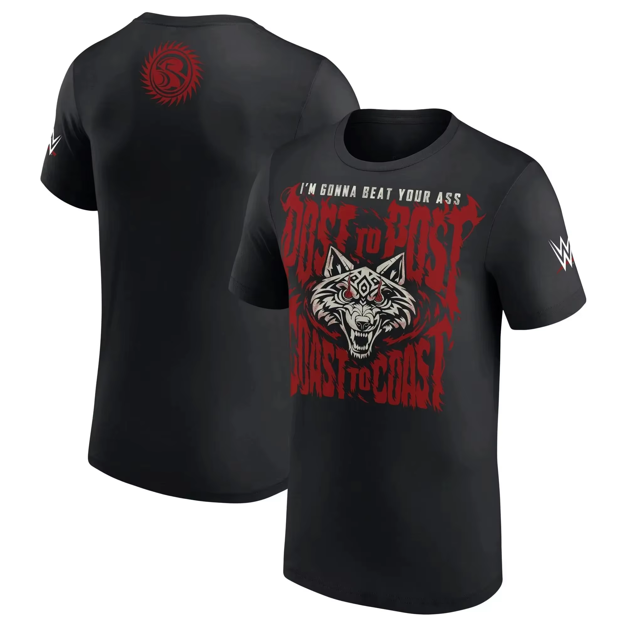T-shirt de combat de lutte pour homme Jacob Fatu 2026 noir