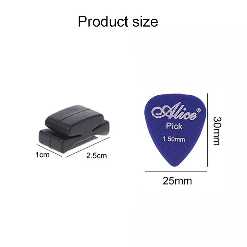 Porte-médiators à clipser avec médiators – S'adapte à la plupart des têtes de guitare pour un accès rapide aux médiators pendant la pratique ou la performance TMZ