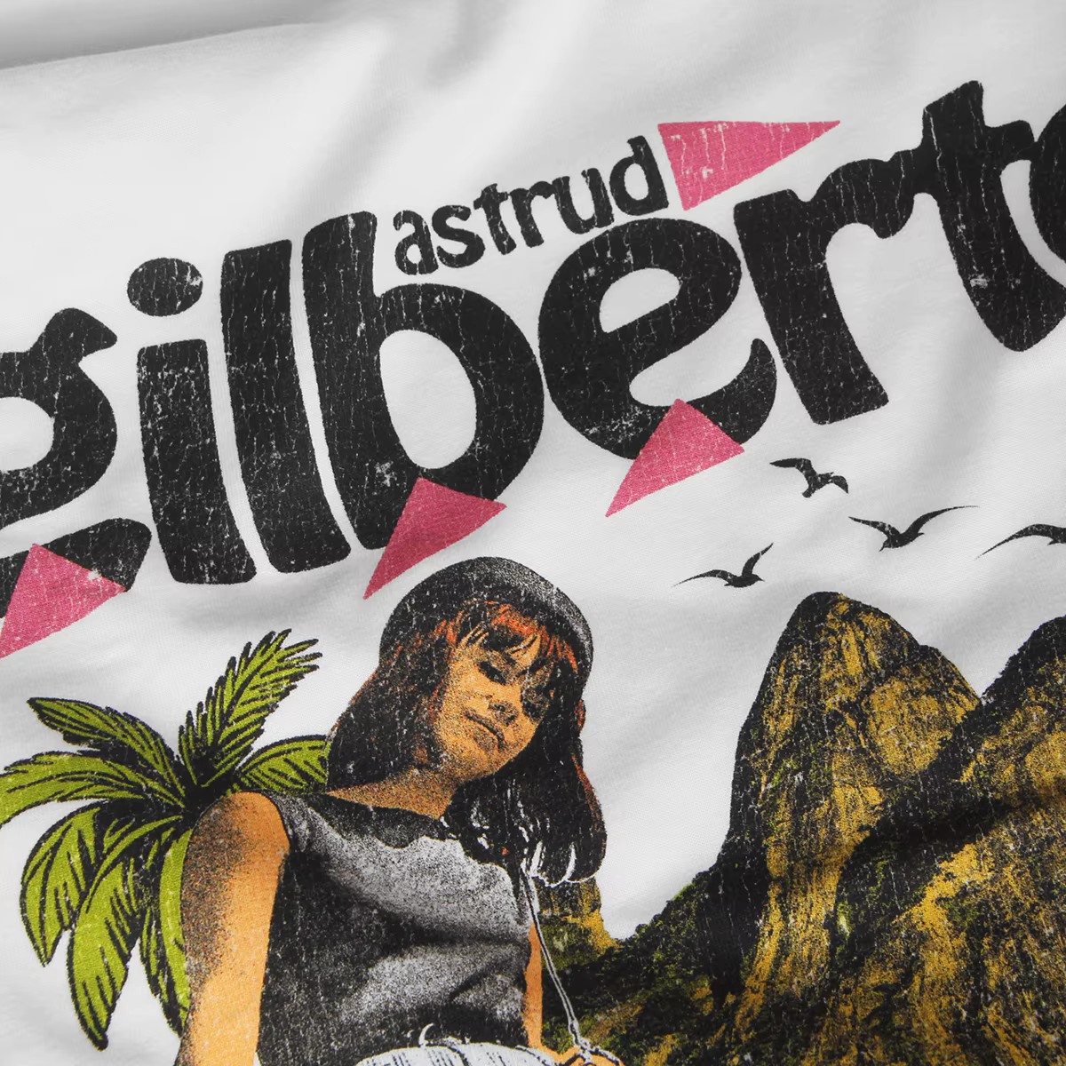 TIABS Astrud Gilberto T-Shirt The Girl From Ipanema Brazilian Singer Music Design Drop Shoulder Short Sleeves Men's Tops Shirt