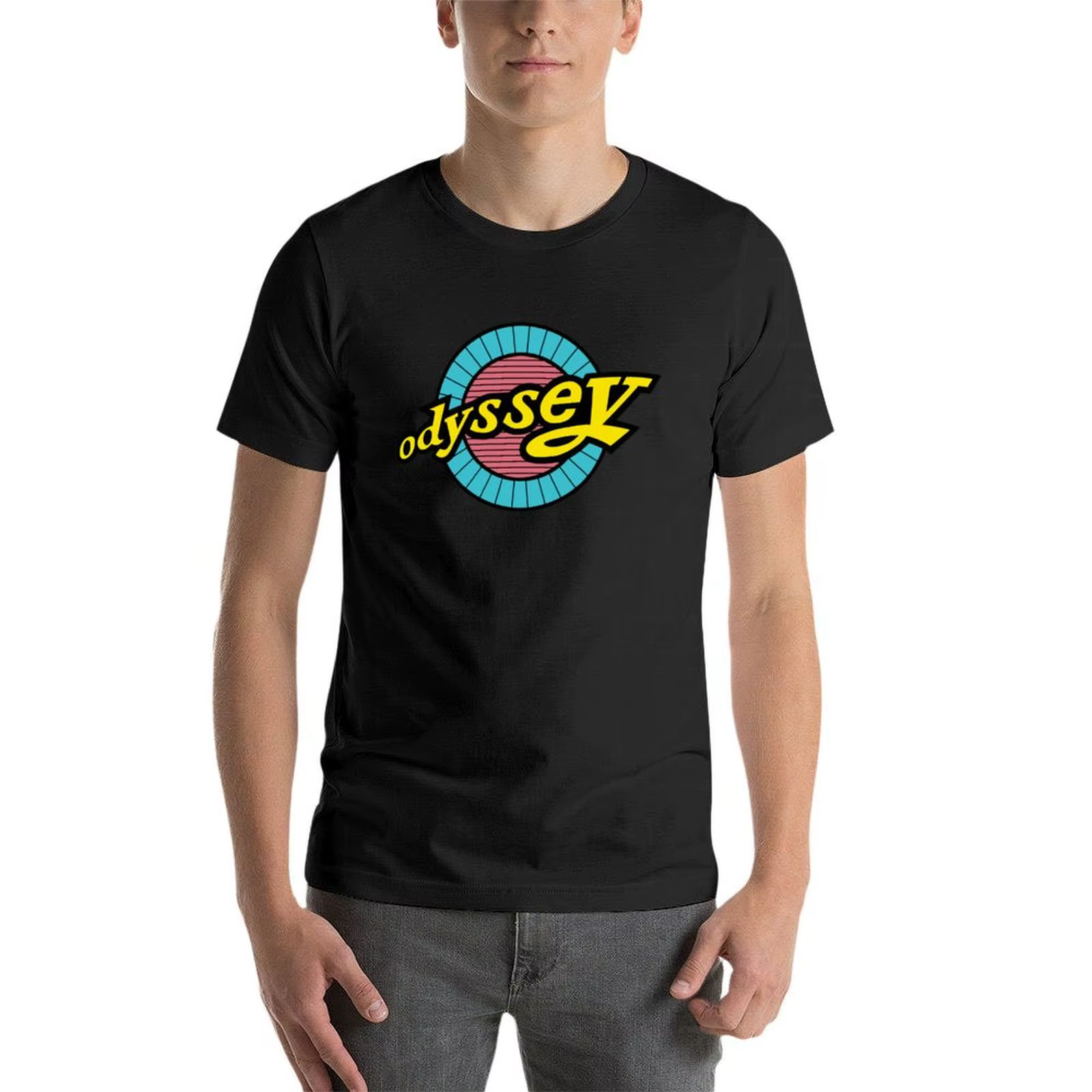 T-shirt Odyssey BMX bleu et jaune pour hommes