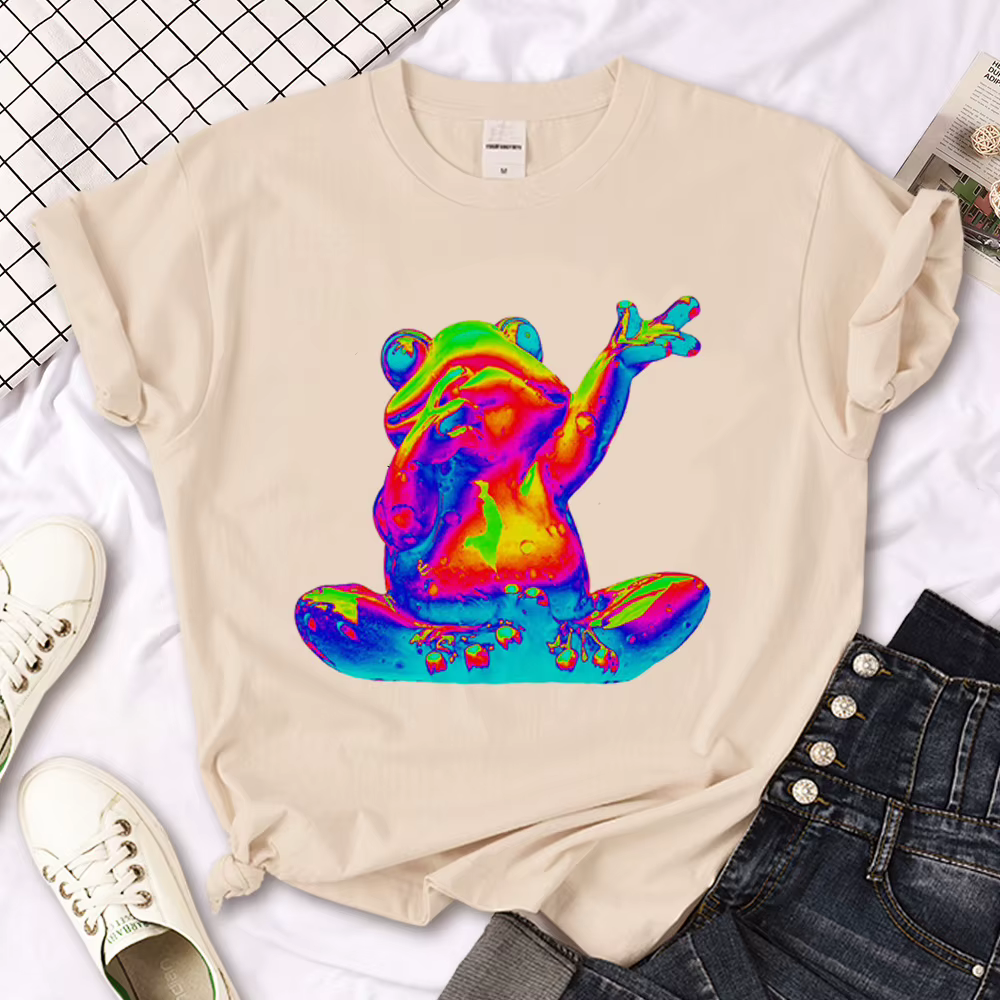 Techno t-shirt femmes designer bande dessinée graphique