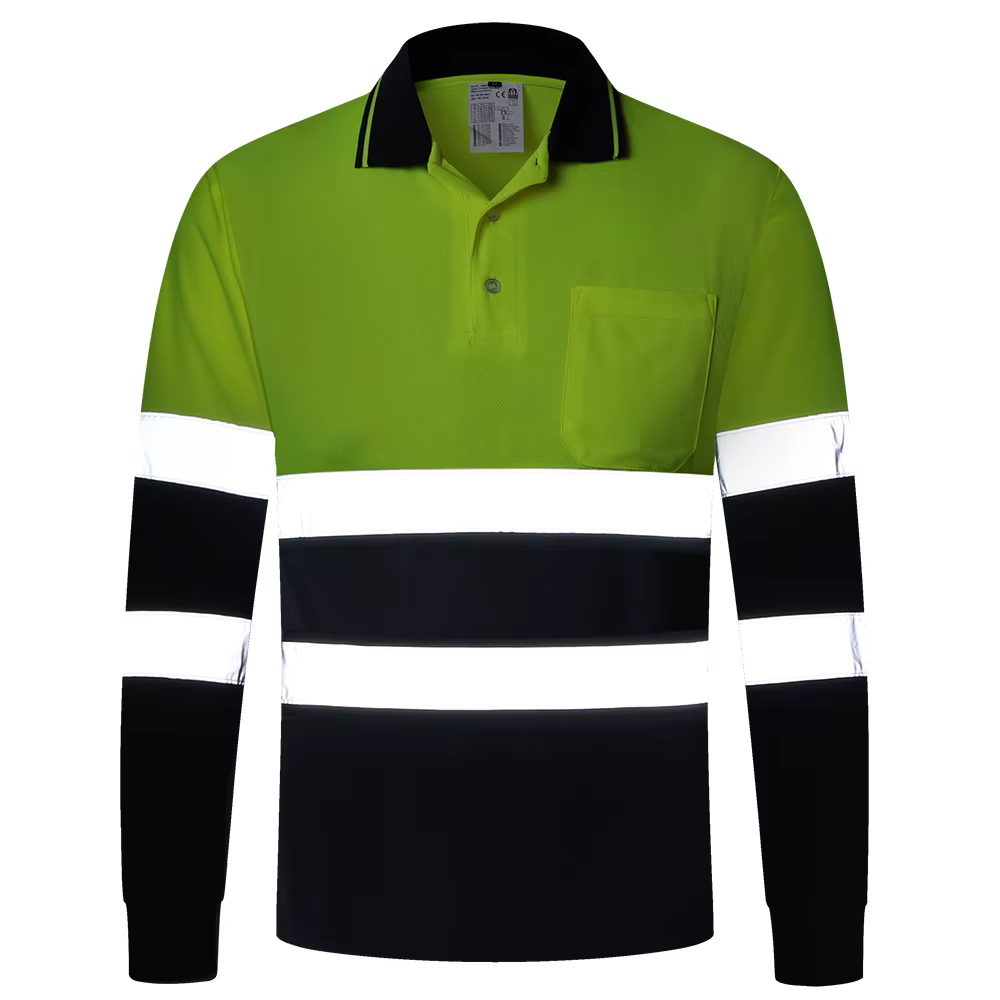 Polo de sécurité personnalisé avec logo orange