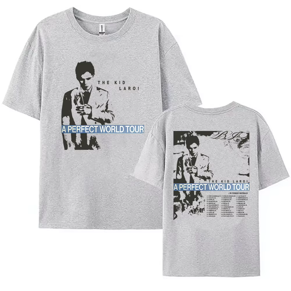 T-shirt A PERFECT WORLD TOUR 2026 THE KID LAROI Singer Design Print
