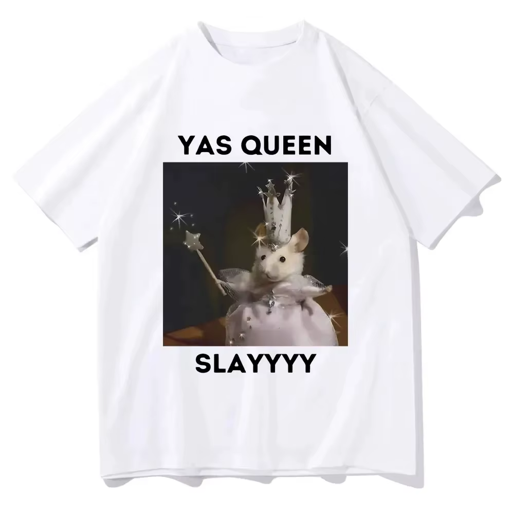 Triste Hamster T-shirt drôle Yas reine Slayyyy Rat
