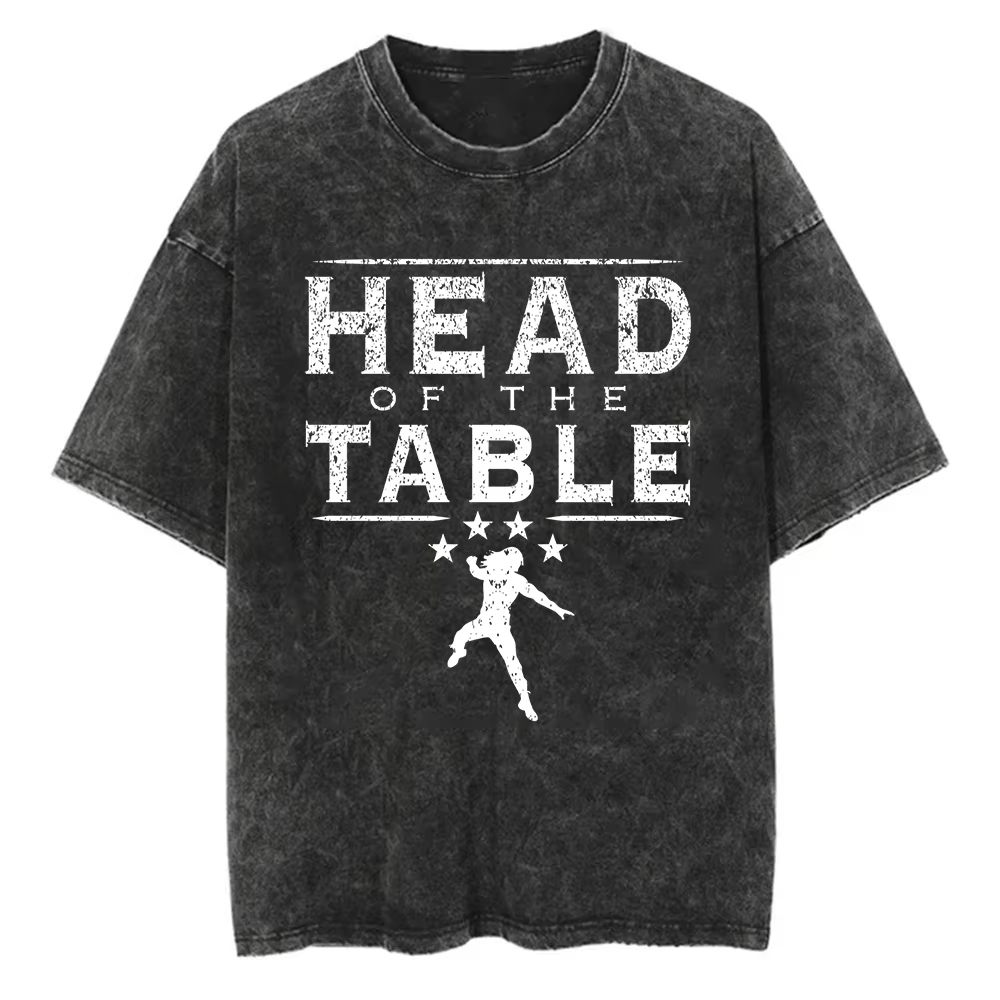 Roman Reigns T-shirt col rond manches courtes coton lavé T-shirt femmes hommes Streetwear vêtements de mode