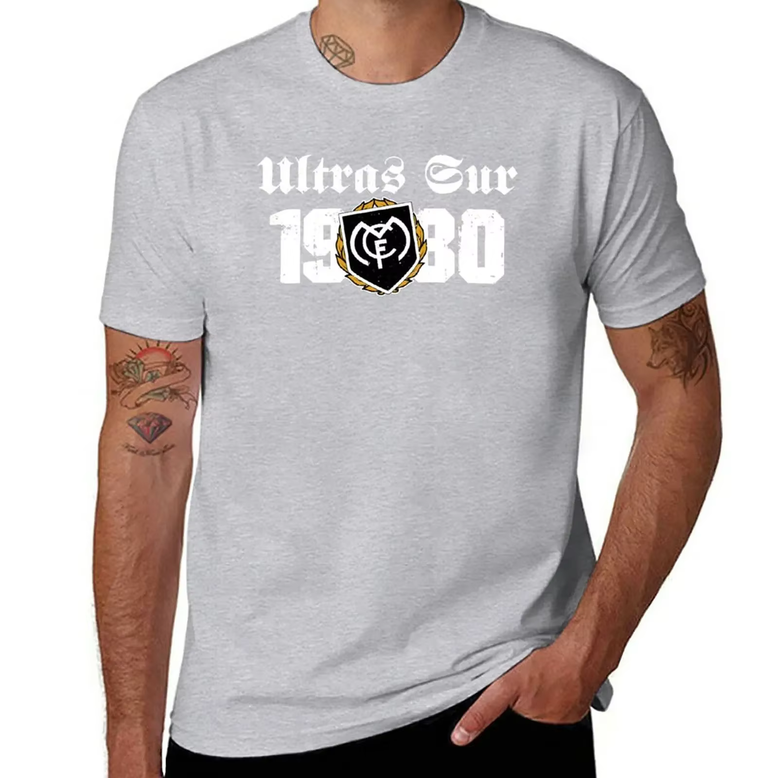 Nouveau T-shirt ULTRAS SUR 1980 surdimensionné pour hommes