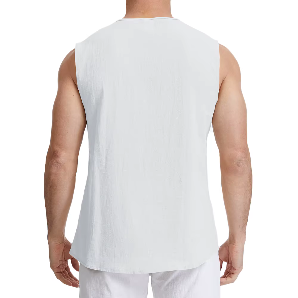 Débardeurs en coton et lin pour hommes