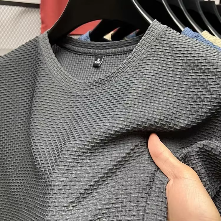 T-shirt à manches courtes en maille de bambou pour hommes