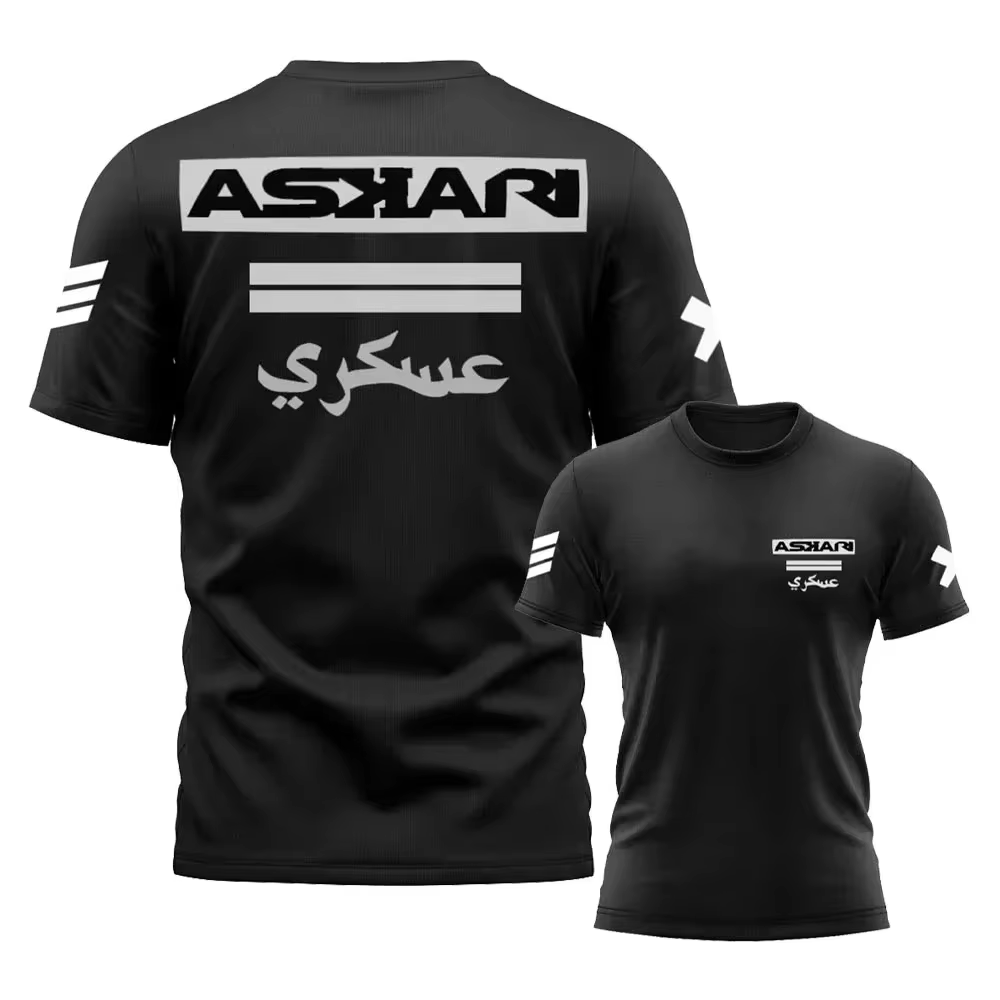 T-shirt Askari Boxing & MMA pour hommes, T-shirt respirant à col rond pour sports d'été, T-shirt à manches courtes