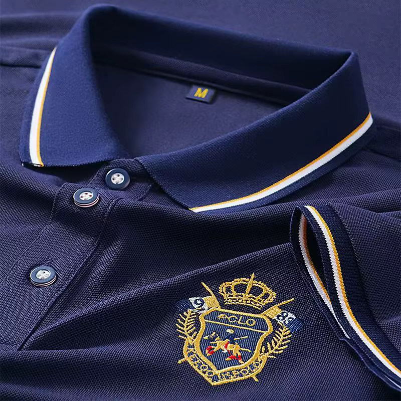 Polo brodé d'été pour hommes
