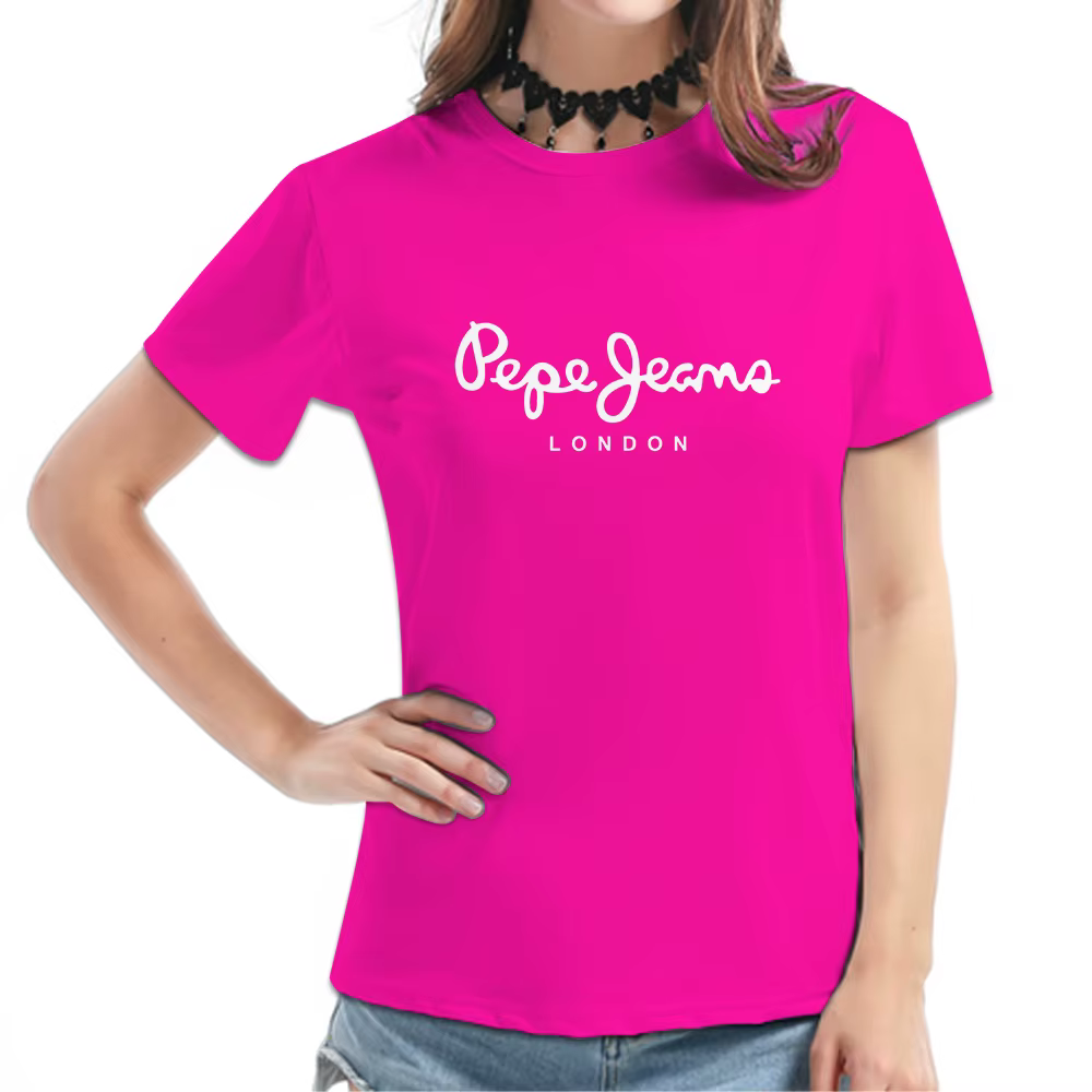T-shirt à manches courtes bordeaux pour femmes - Imprimé graphique typographie du script de Londres
