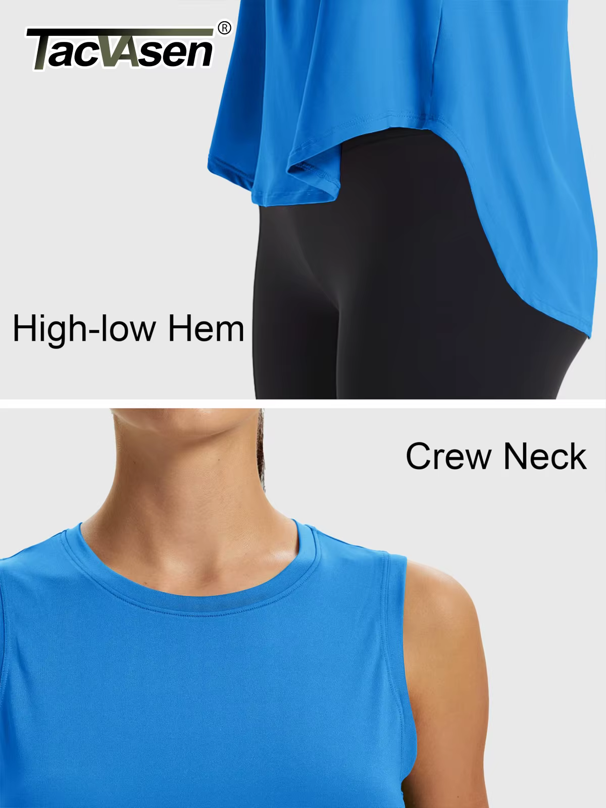 TACVASEN Débardeur Femme Séchage Rapide Protection UV UPF 80+ Gilet de Sport à Nouer au Dos Anti-Transpiration Yoga Fitness Sans Manches