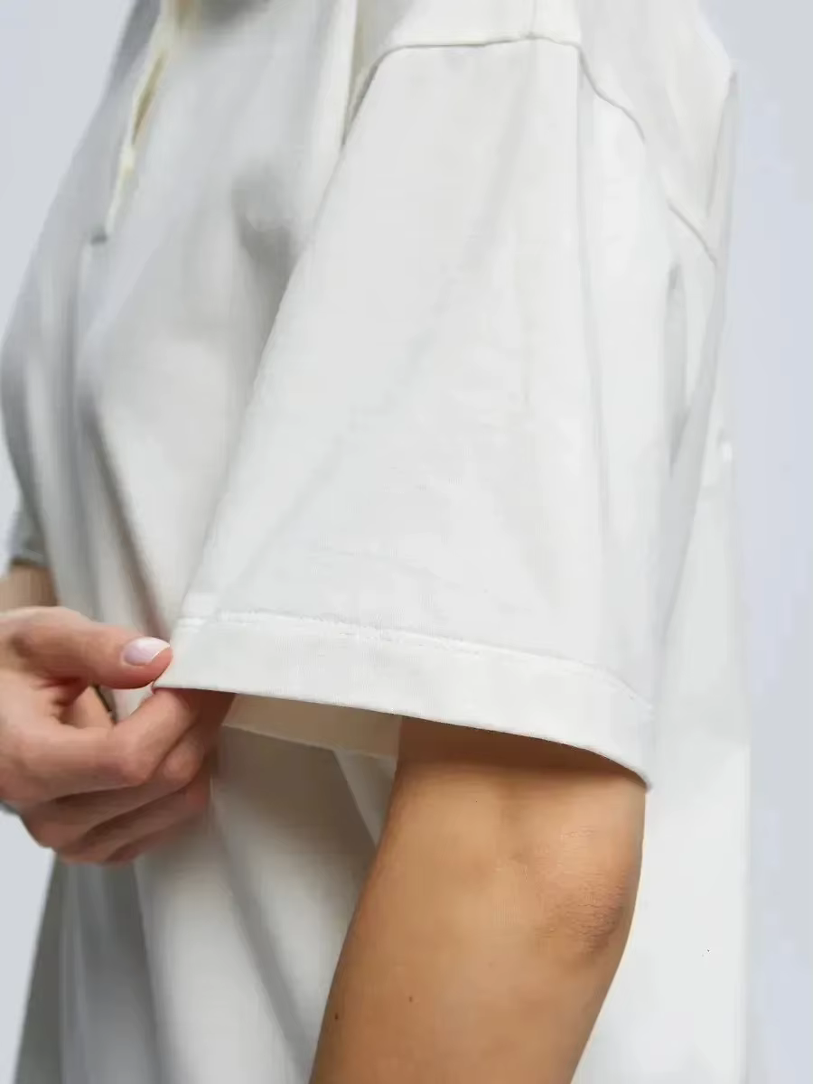 Chemises Polo Tendance pour Femmes, Style Décontracté, Chemises de Golf Respirantes pour Hommes, T-shirts Unisexe, Streetwear, Hauts Blancs Oversize