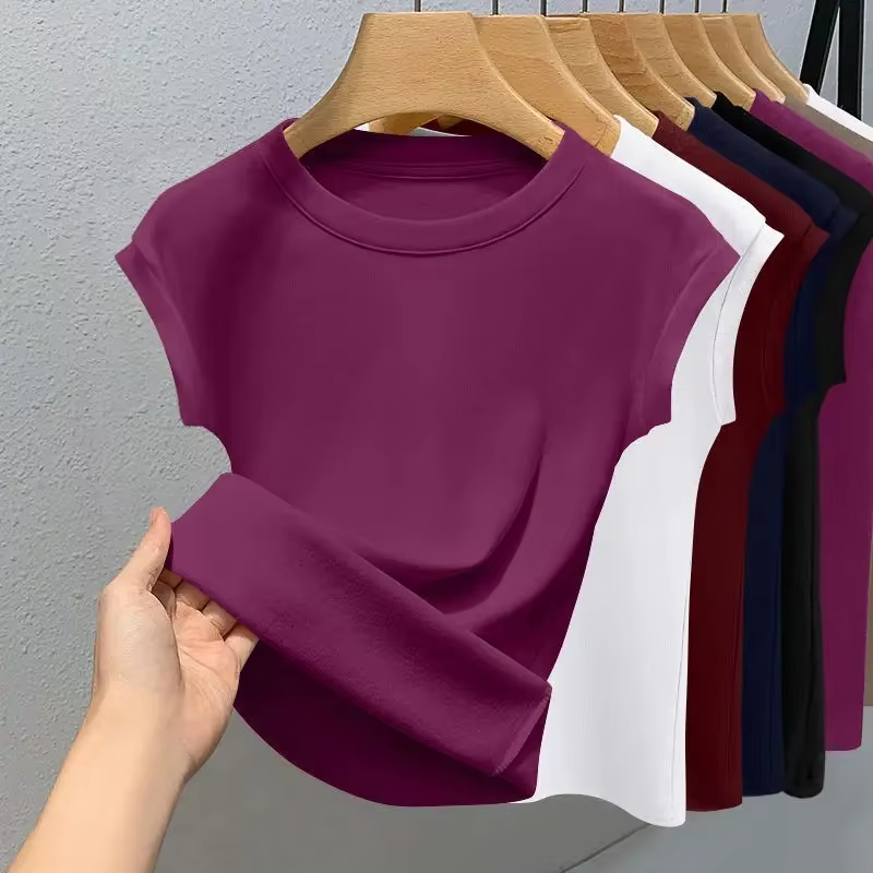 T-shirt sans manches côtelé pour femme