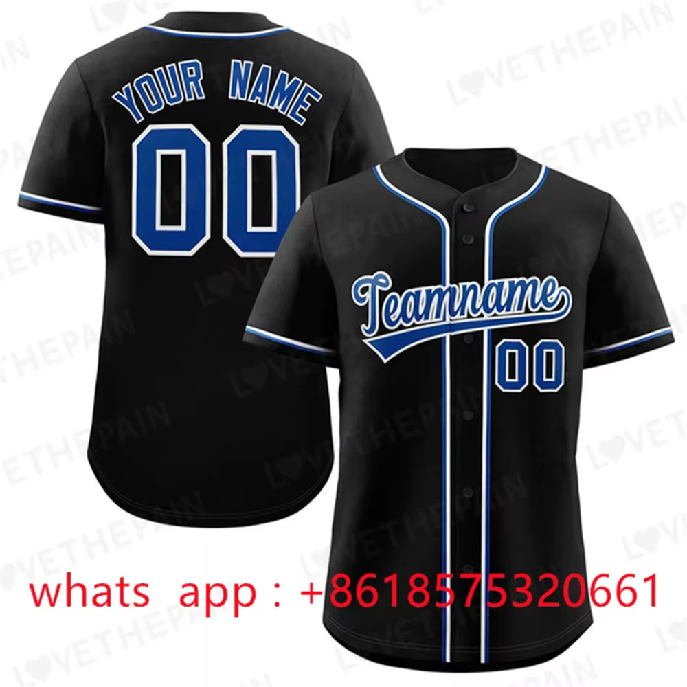 Maillot de baseball brodé personnalisé pour homme