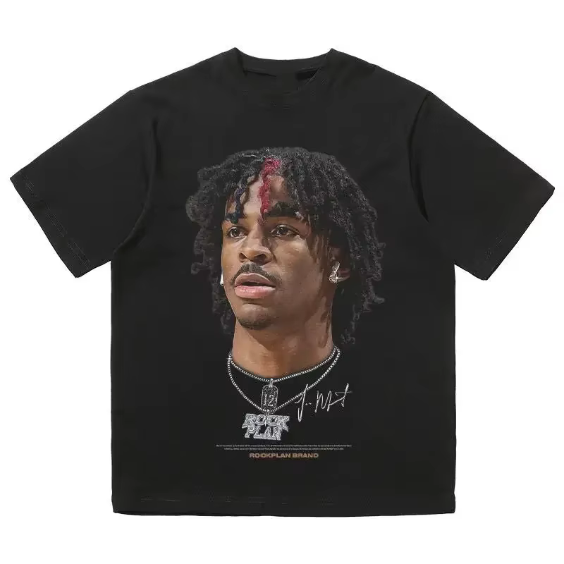 T-shirts Oversize Homme Imprimés Basketball Streetwear Américain Manches Courtes Hip-Hop Y2K Décontractés Col Rond Hauts Cool pour Garçons