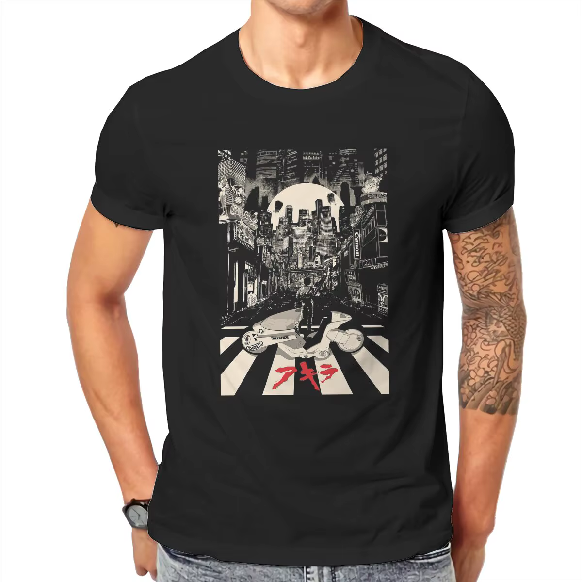 Akira Anime Katsuhiro otomo oke eda cyberpunk T Shirt pour Hommes 100% Coton Vintage T-Shirts Tees Vêtements Cadeau