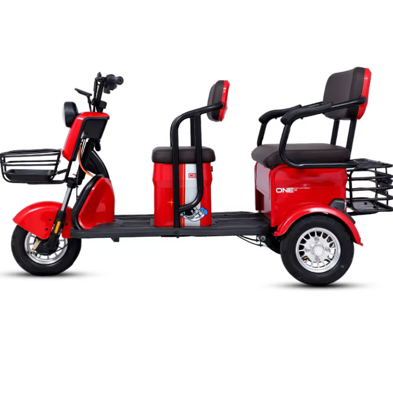 Trottinette électrique 72V, 1000W, trois roues, pour homme, tricycle cargo avec 3 places pour adulte, disponible en bleu, vert, rouge et noir