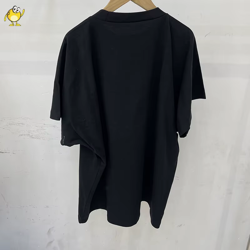 T-shirt décontracté YZY noir et blanc à manches courtes pour homme et femme