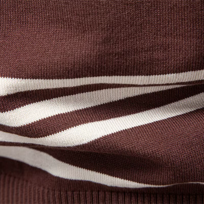 Nouveau Revers hommes pull Polo demi fermeture éclair haute qualité couleur bloquant tricoté
