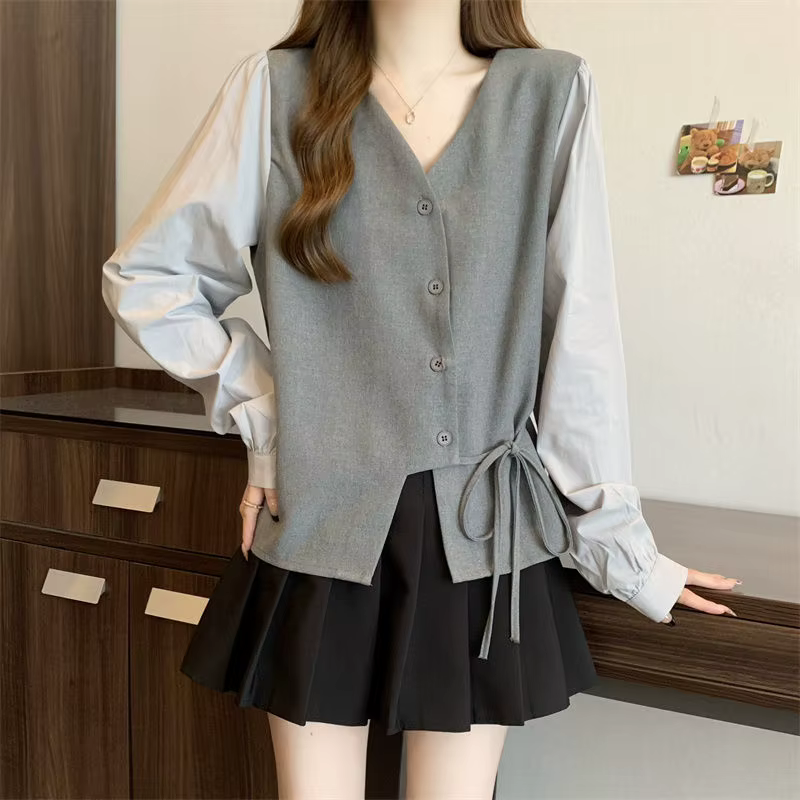 Chemise à nouer sur le devant pour femmes