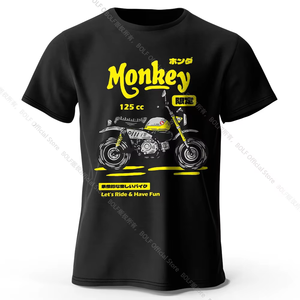 T-Shirt de croquis de moto Vintage 100% coton