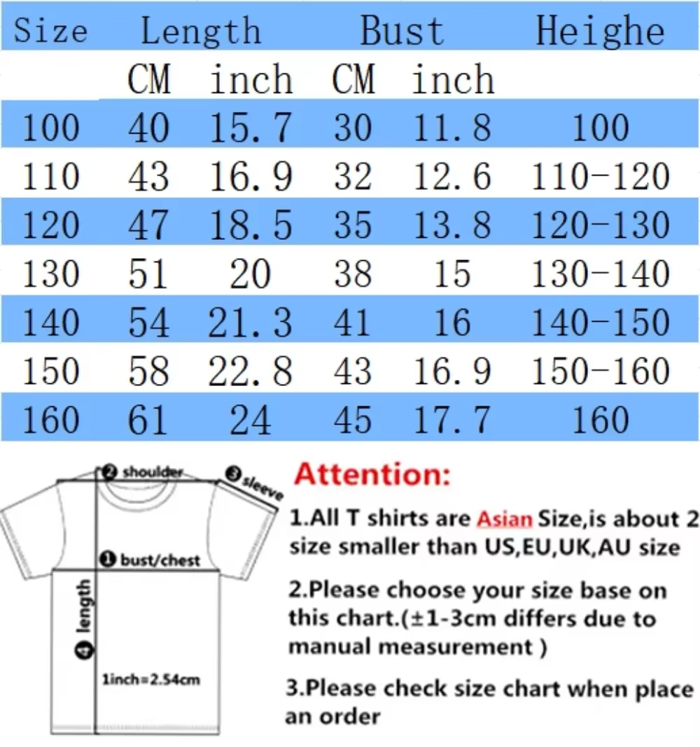 T-shirt pour enfants en coton 100% à imprimé numérique