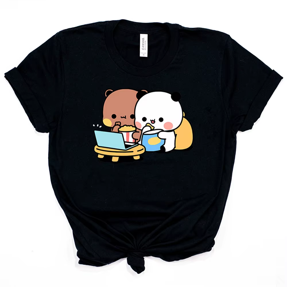 T-shirt graphique imprimé Bubu et Dudu pour femmes et hommes