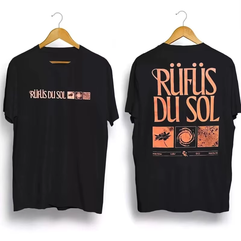 American Vintage Rufus Du Sol 2025 chemise de Concert unisexe été nouveau Streetwear hommes et femmes T-Shirt