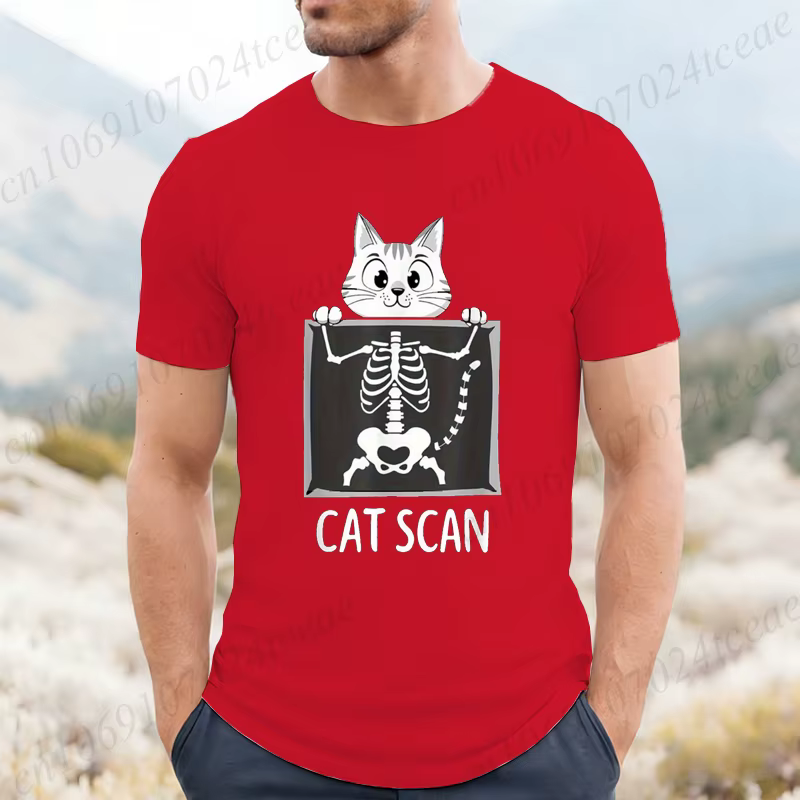 T-shirt graphique Cat Scan pour hommes et femmes