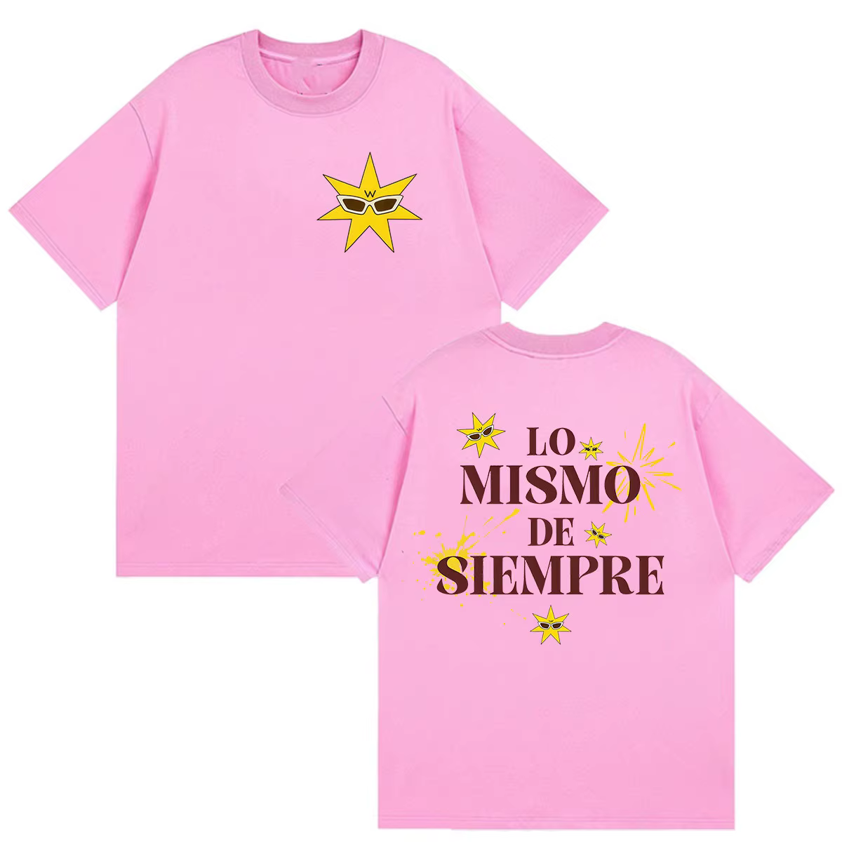 T-shirt imprimé Mora Lo Mismo De Siempre Tour 2026 pour hommes et femmes
