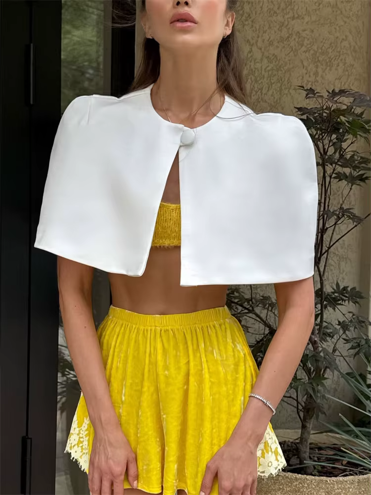 Débardeurs d'été tendance pour femmes, cardigan patchwork, haut court, vêtements féminins élégants, gilet uni Y2K 2026