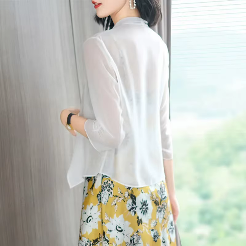 Cardigan en mousseline pour femme
