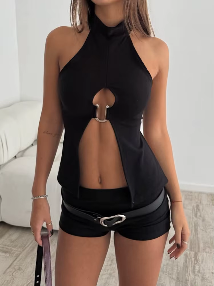 Nibber – hauts avec anneau en métal en forme de u pour femmes