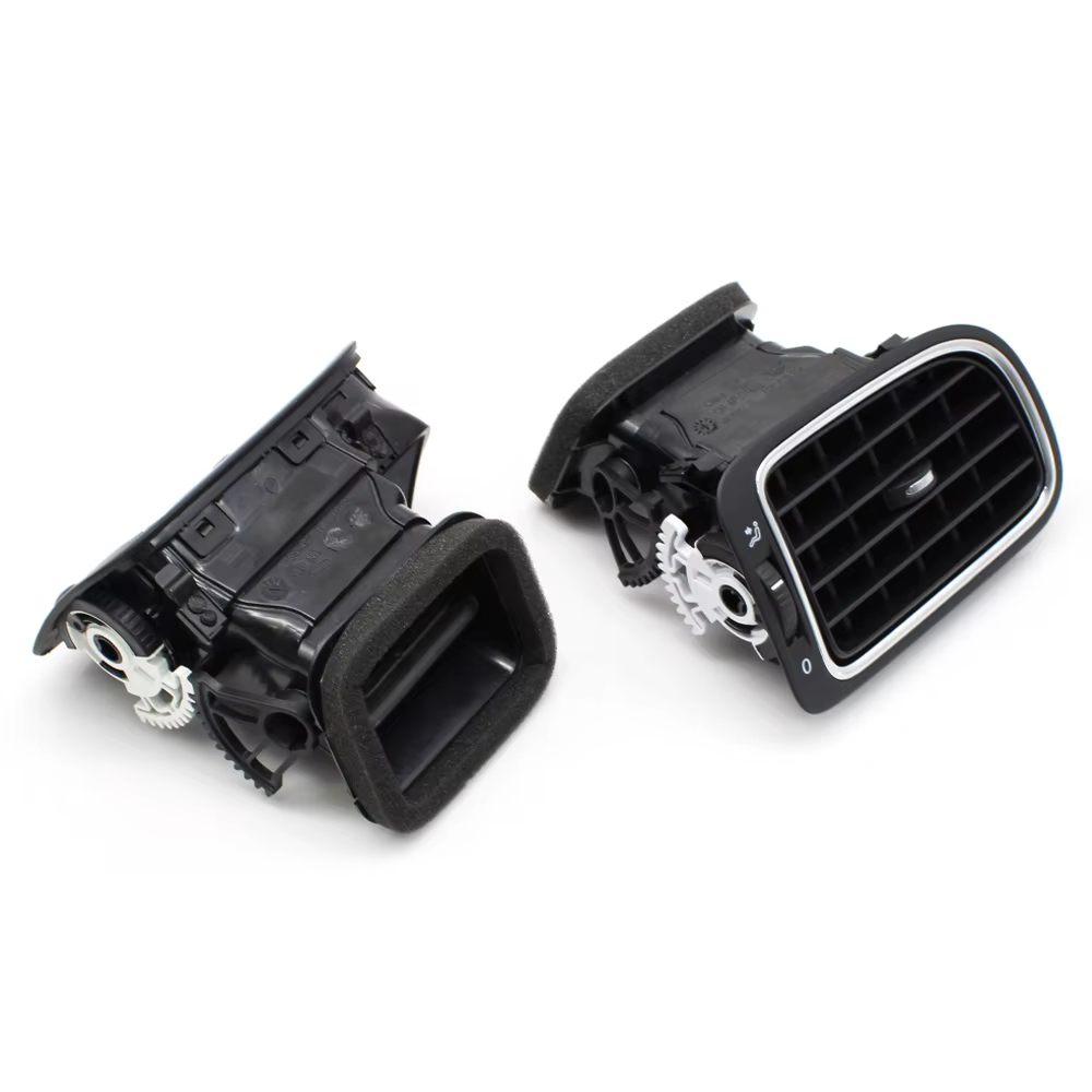 Grille d'aération centrale noire mate pour tableau de bord avant de voiture, gauche et droite, pour VW Polo 2011-2018 6R0819703, 6R0819704