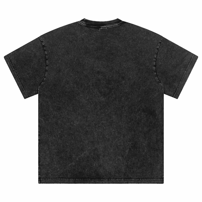 T-Shirt Surdimensionné en Coton Délavé pour Homme