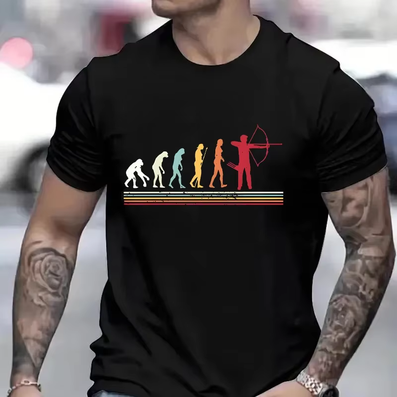 T-shirt évolution tir à l'arc pour hommes