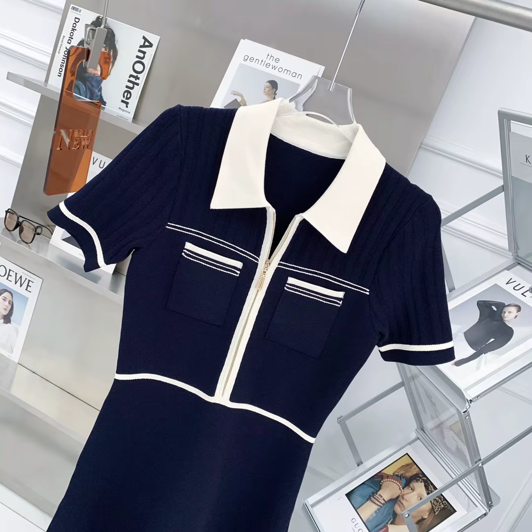 Robe polo à manches courtes pour femmes