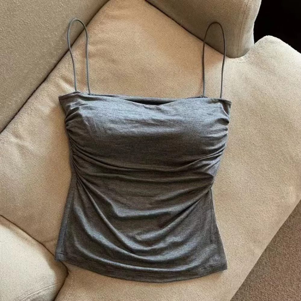 Débardeurs femmes avec soutien-gorge intégré Spaghetti sangle réservoirs pour femme couleur unie décontracté été Camis