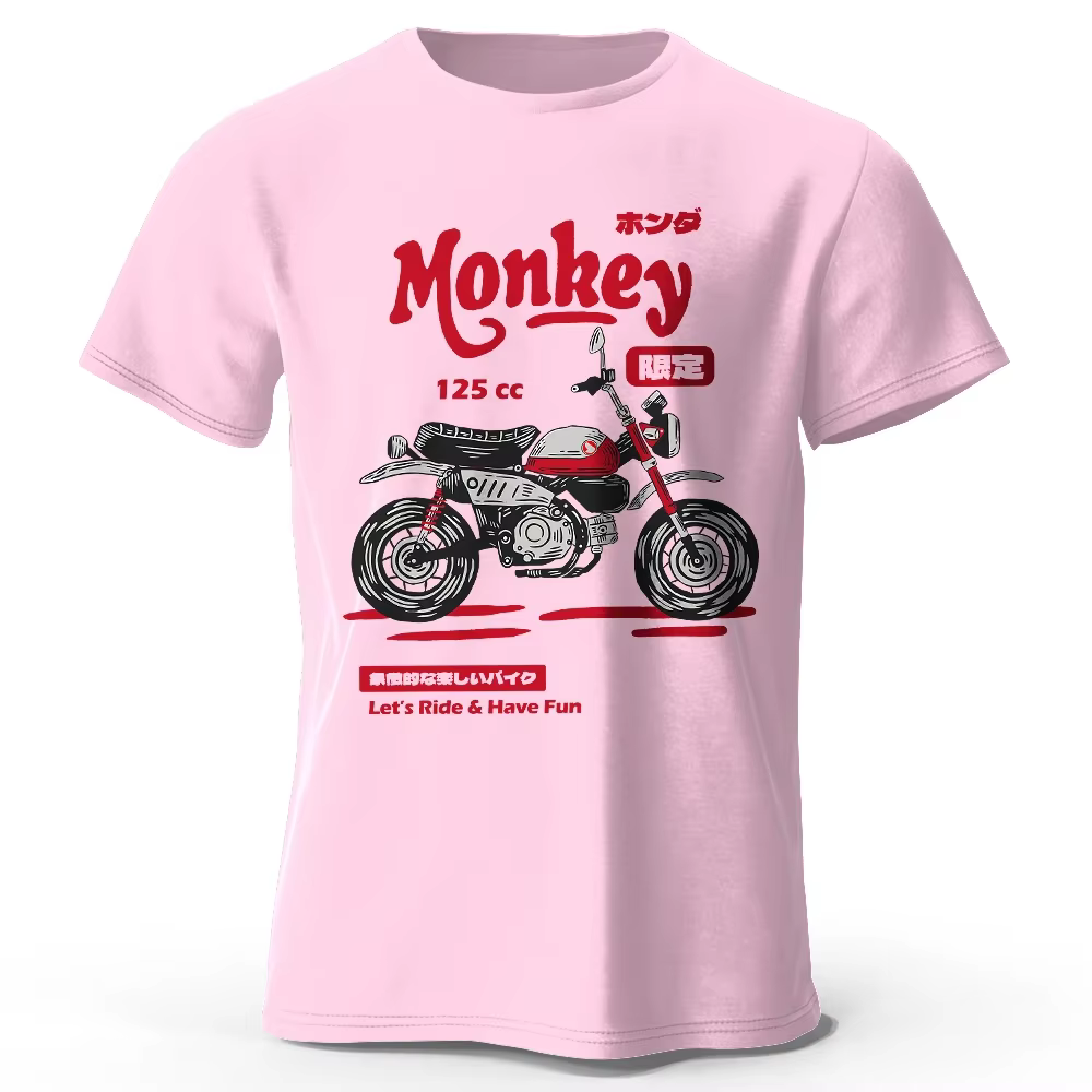 T-shirt vintage avec dessin de moto
