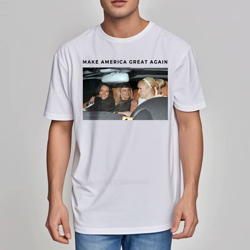 Hommes haut décontracté essentiel Teeshirts rendre l'amérique grande à nouveau Photo adulte coton t-shirt à la mode couleur unie t-shirt décontracté