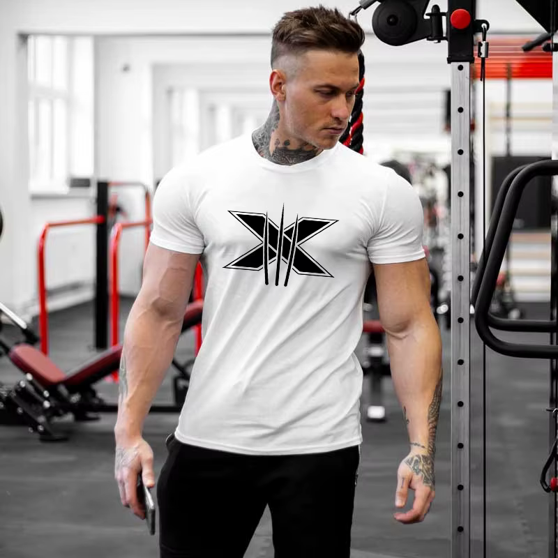 T-shirt pour hommes musculation graphique t-shirts entraînement Fitness