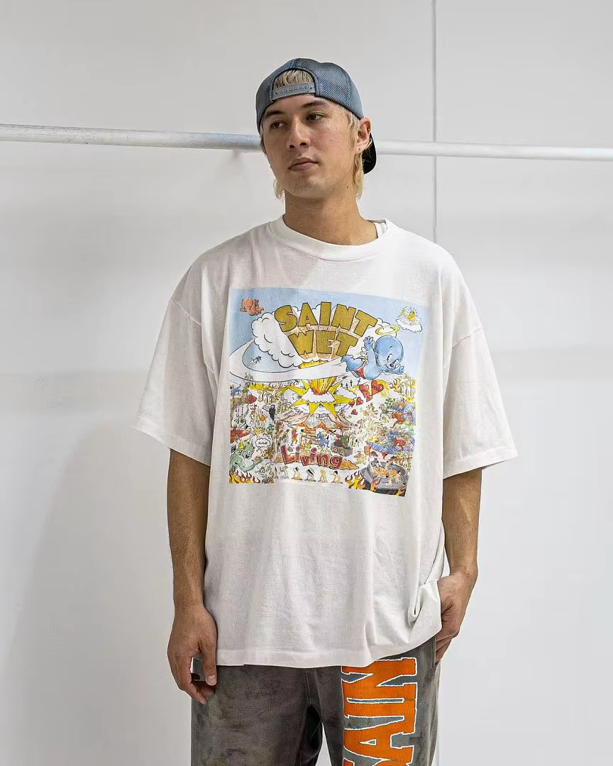 SAINT T-shirts blancs à manches courtes