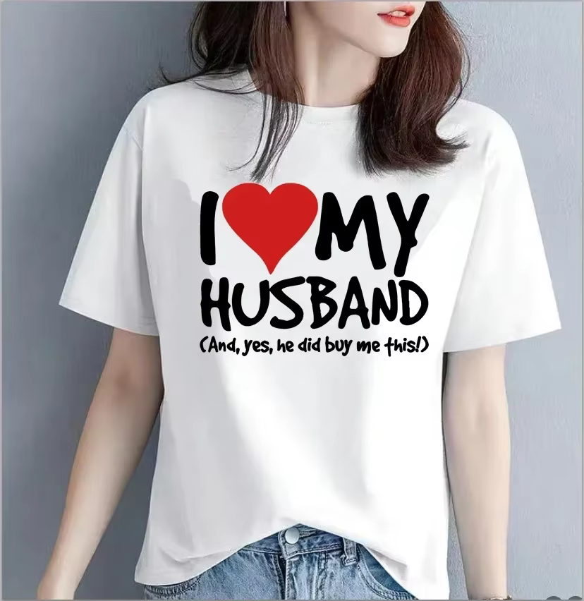 T-shirt humoristique Kawaii I Love My Mari Boyfriend WOMENS