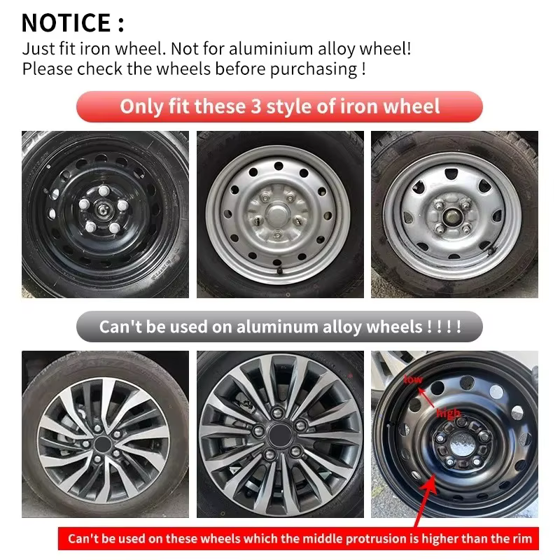 4 pièces de 15 pouces, enjoliveurs de roue universels pour voiture, style sportif, enjoliveurs de roue bleus et rouges, enjoliveurs de performance, accessoires automobiles de protection