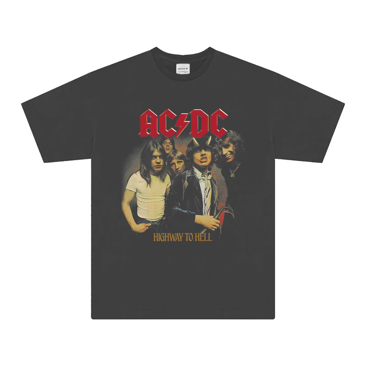 ACDC autoroute en enfer Album T-Shirt groupe métal Punk Rock rétro été manches courtes imprimé coton vêtements pour hommes hauts chemise