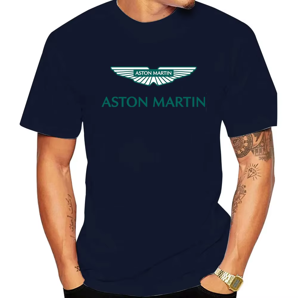 Aston Martin Racing Team Logo T-Shirt homme et femme été manches courtes décontracté mode 100% pur coton haut de sport