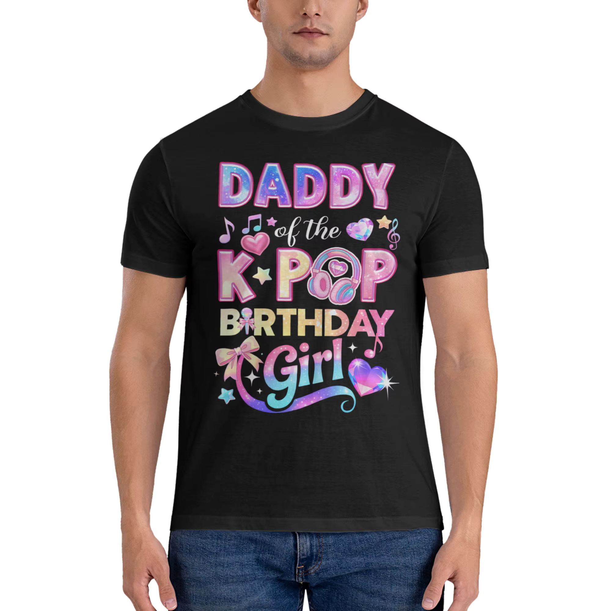 T-Shirt 100% coton avec image graphique KPop pour filles