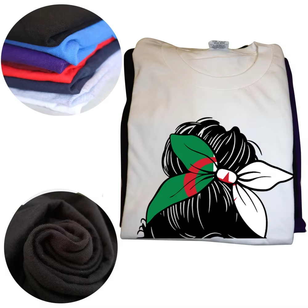 Drôle algérie algérien fille femme drapeau t-shirts Style d'été graphique coton Streetwear à manches courtes cadeaux d'anniversaire T-shirt hommes