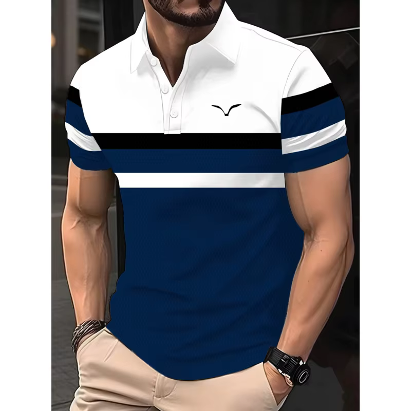 Polo sport décontracté à manches courtes pour homme